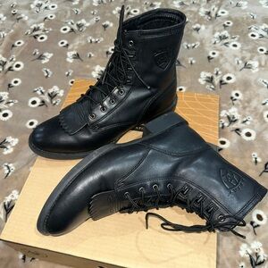 Ariat Black Lace Up Boots for Women